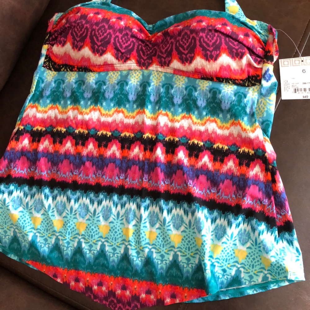 Liz Claiborne swimwear Top Size 6 New - Picture 5 of 8